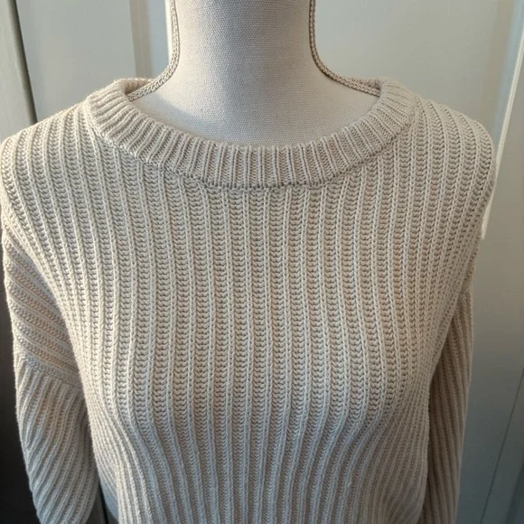 🎉SALE! a new day Cream Crew Neck Sweater - Picture 3 of 10